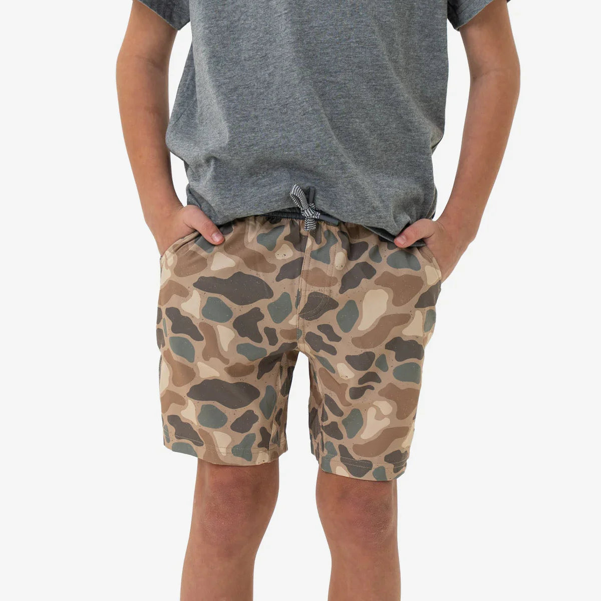 Burlebo Boys Athletic Shorts - Pintail Camo