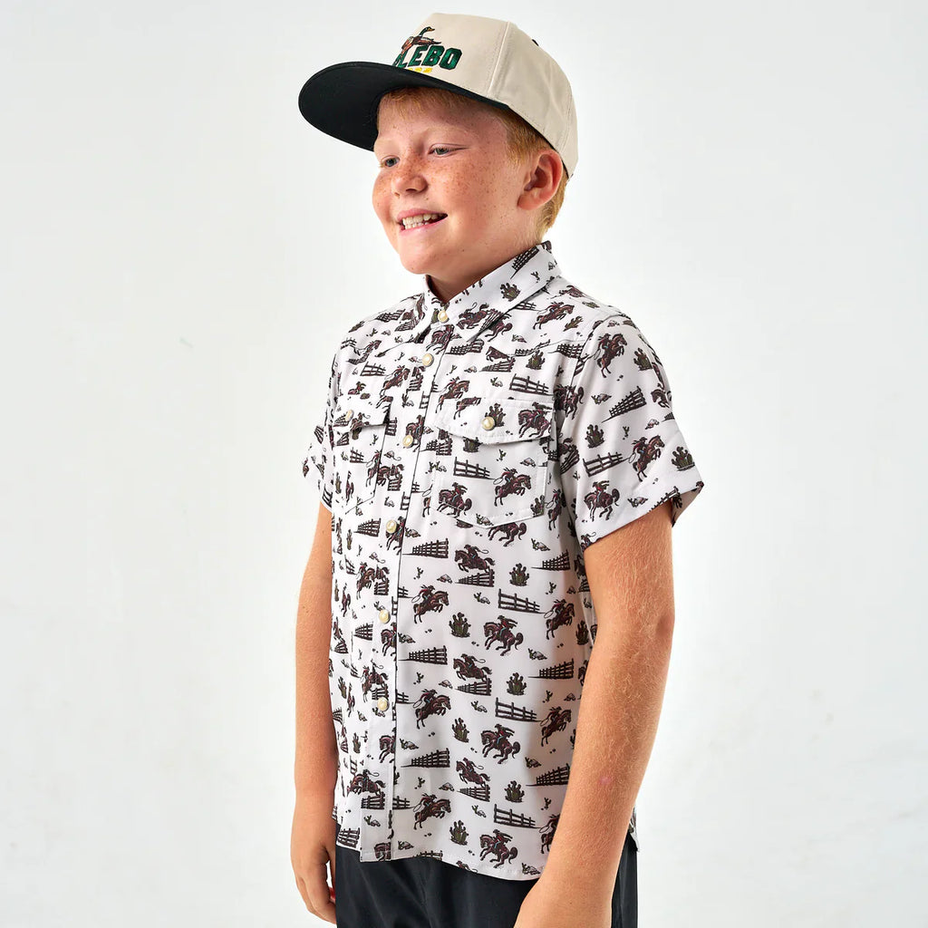 Burlebo Performance Western Shirt - Boys - pick color