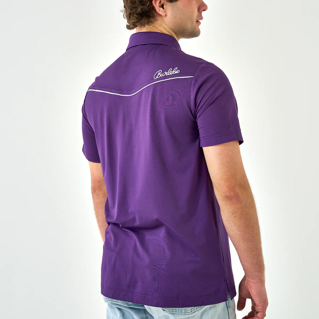 Burlebo Pearl Snap Performance Polo - pick color