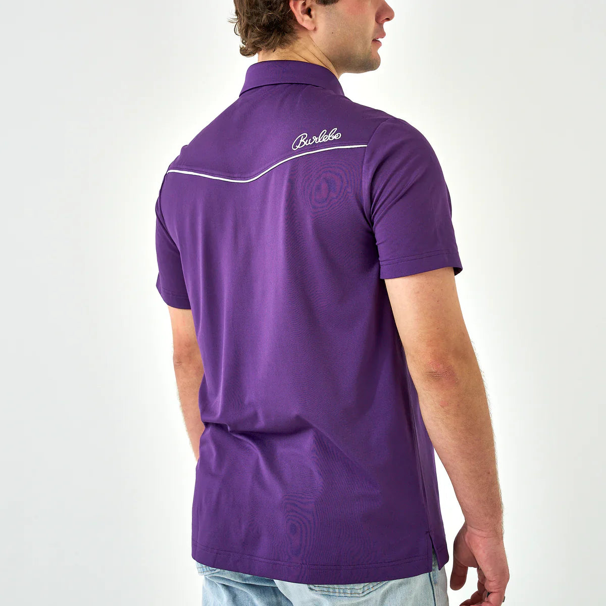 Burlebo Pearl Snap Performance Polo - pick color