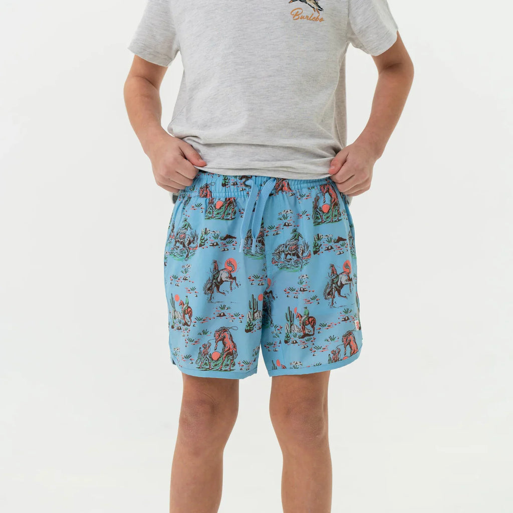 Burlebo Youth Swim Trunk - Cowboy Up