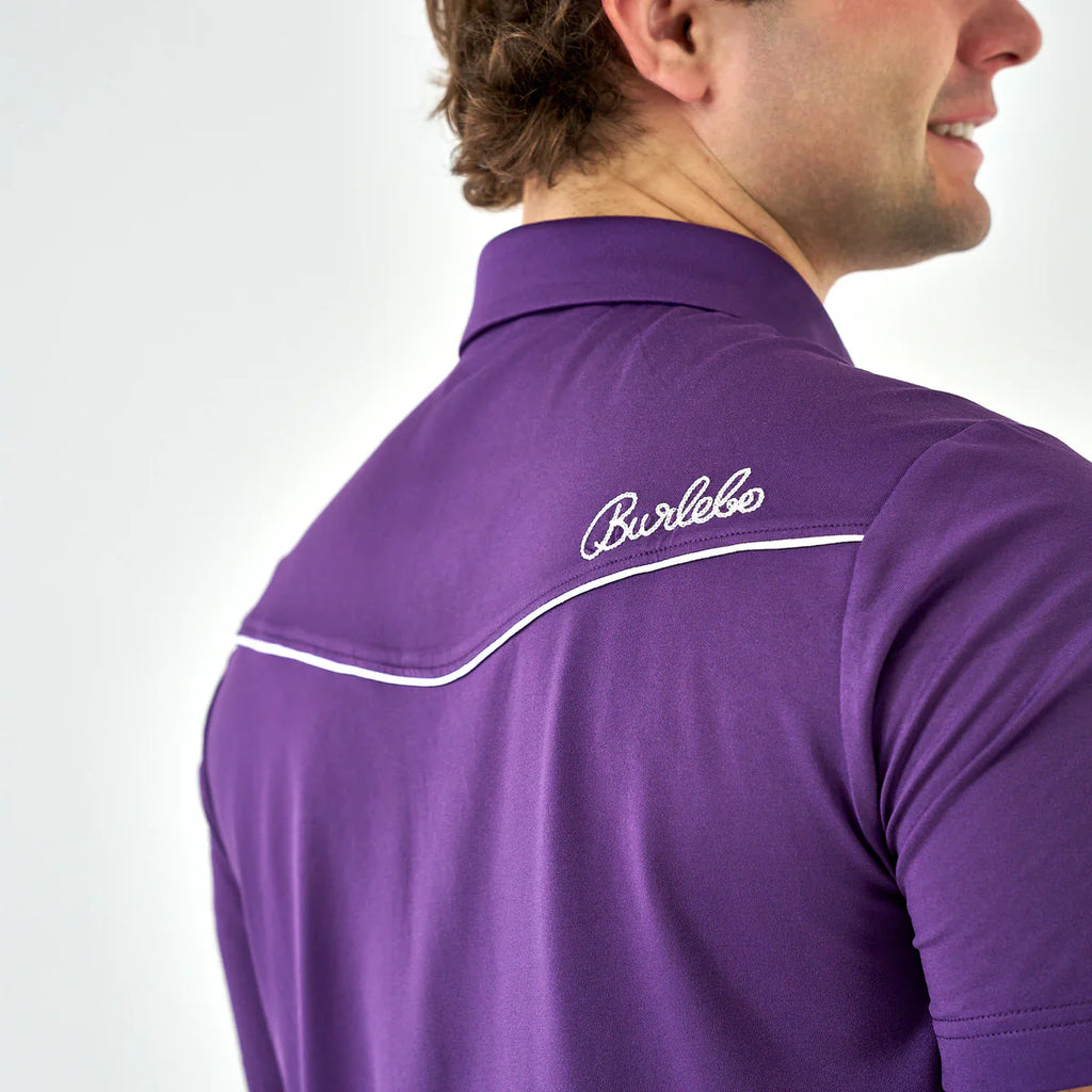 Burlebo Pearl Snap Performance Polo - pick color