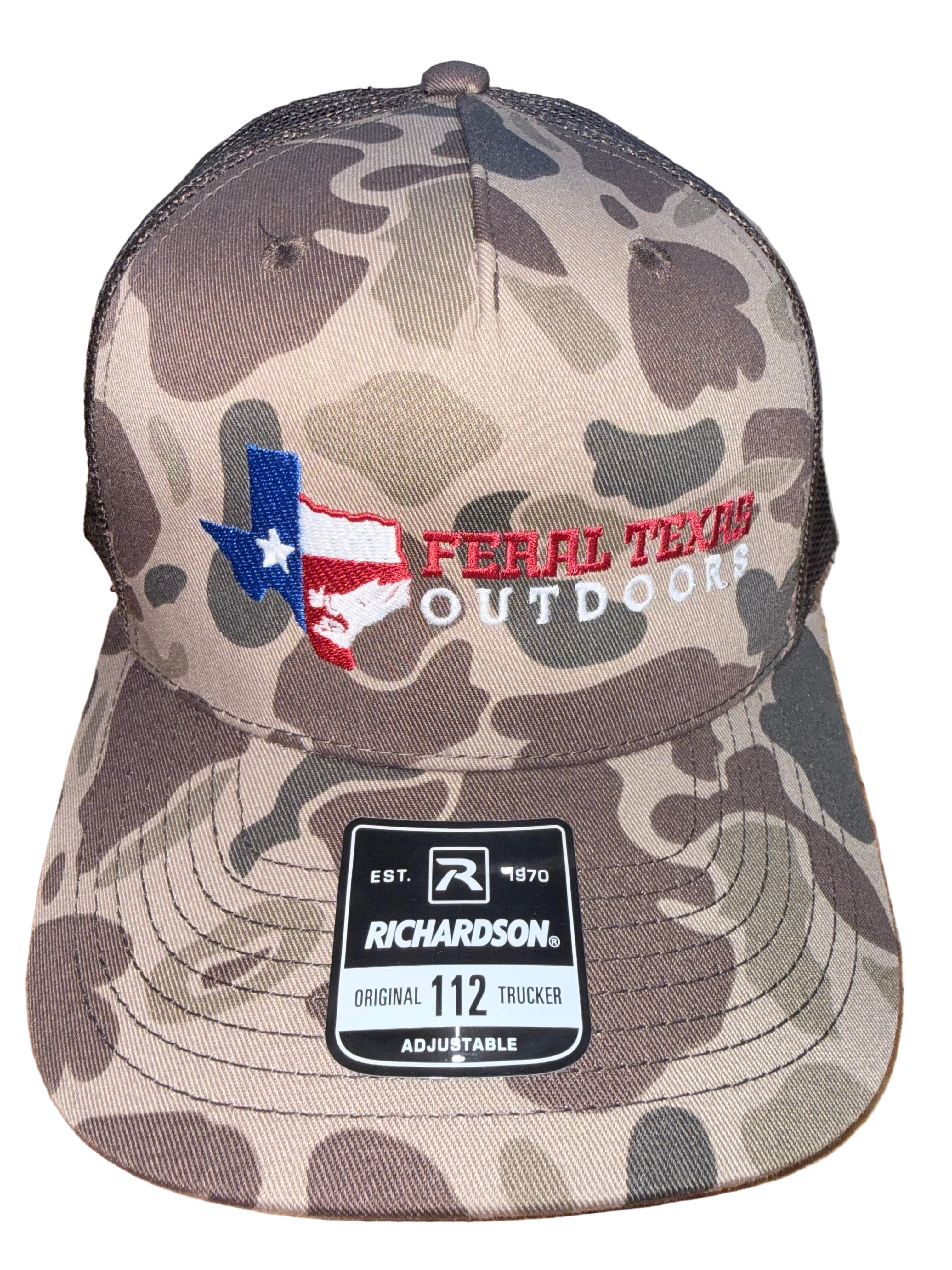 Feral Texas Outdoors Hat Richard Duck Camo - Embroidered