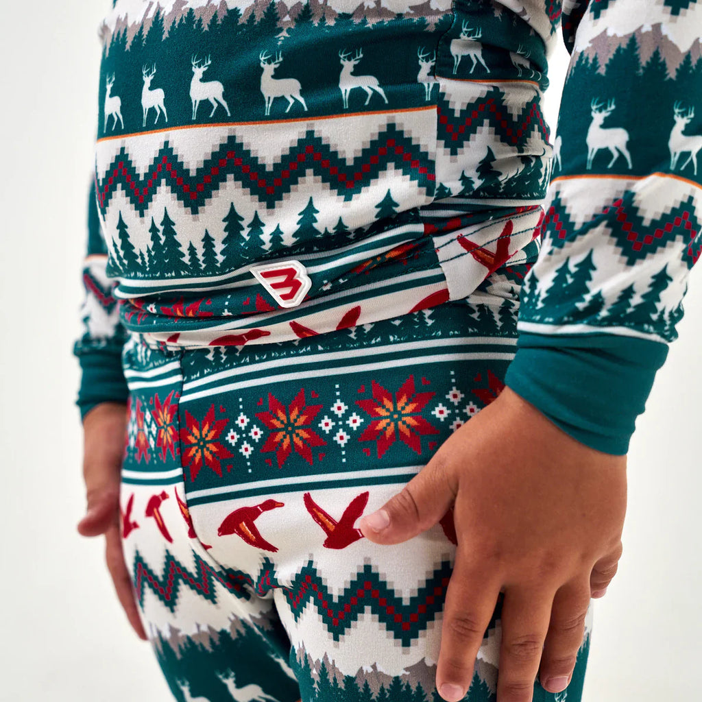 Burlebo Youth Pajama Set - Outdoors Christmas - ON SALE