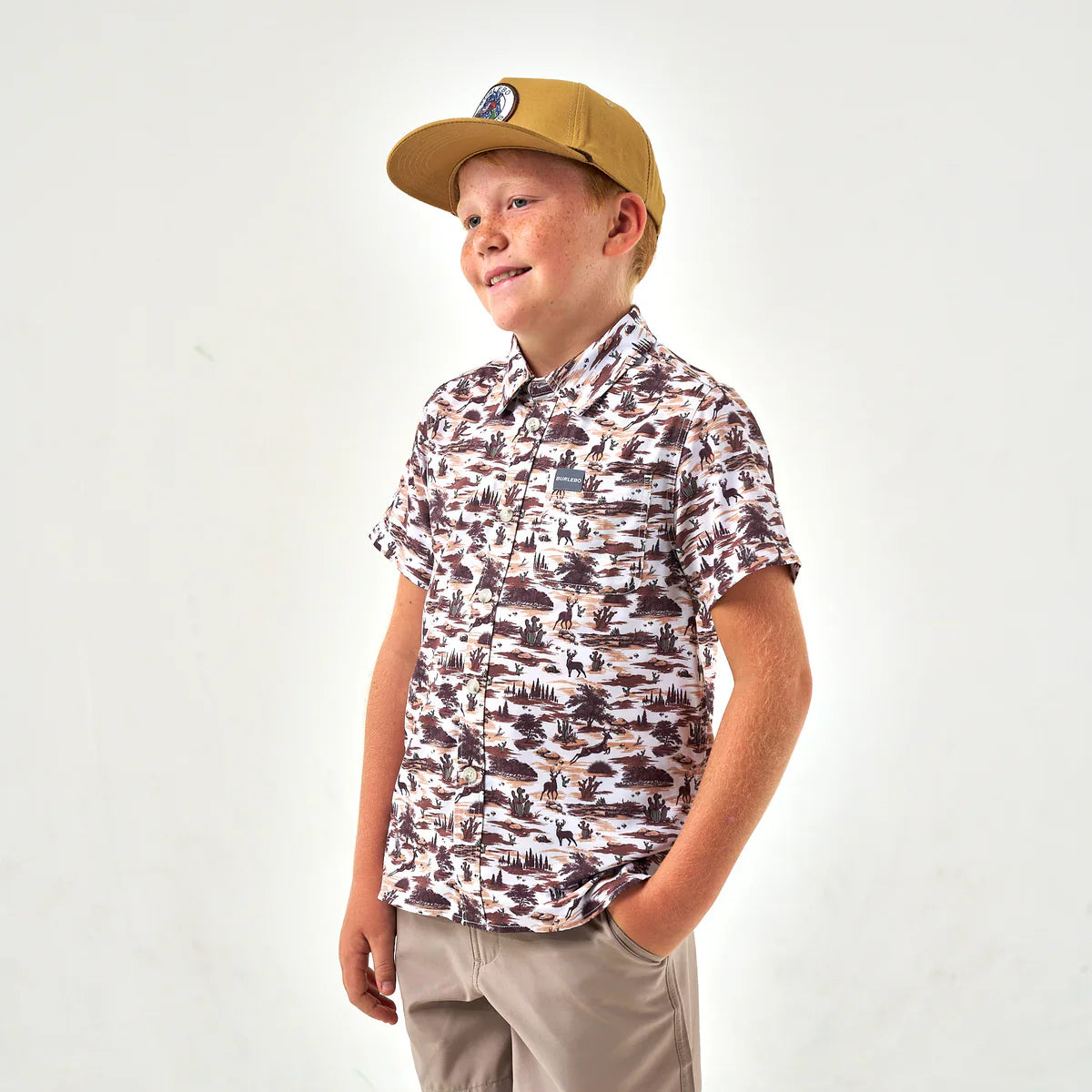 Burlebo Performance Button Up - Boys - pick color