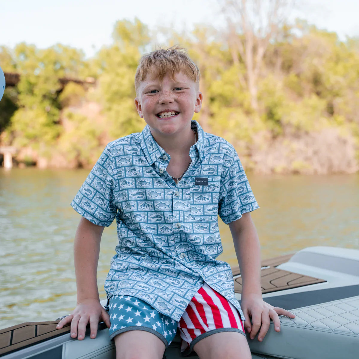 Burlebo Youth Swim Trunk - Throwback USA