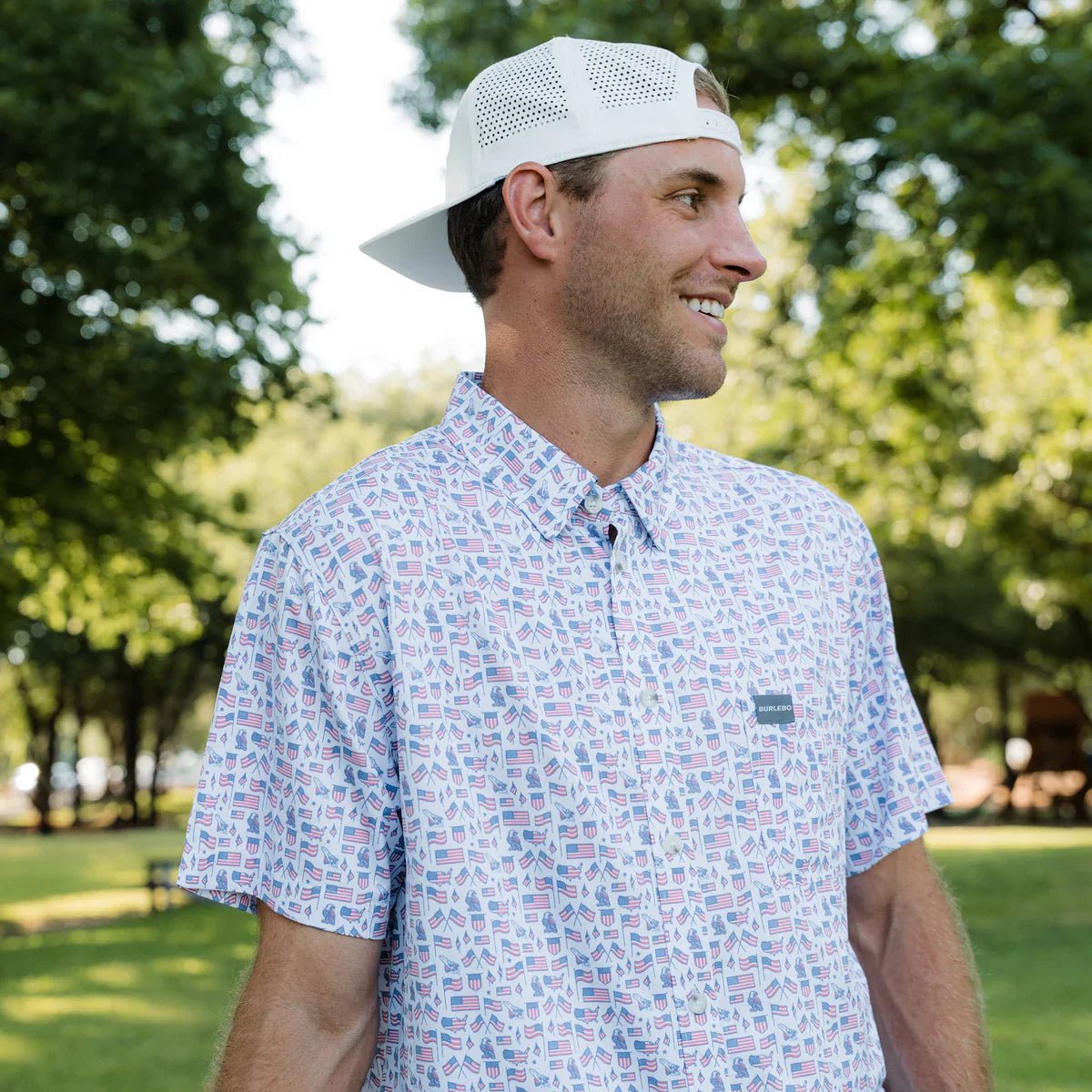 Burlebo Performance Button Up - Old Glory