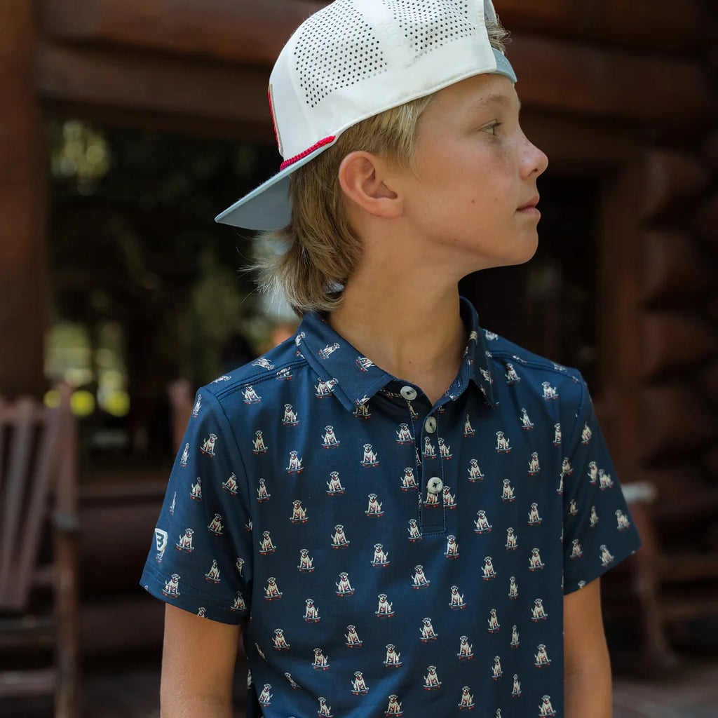 Burlebo Youth Performance Polo - Skate Dog