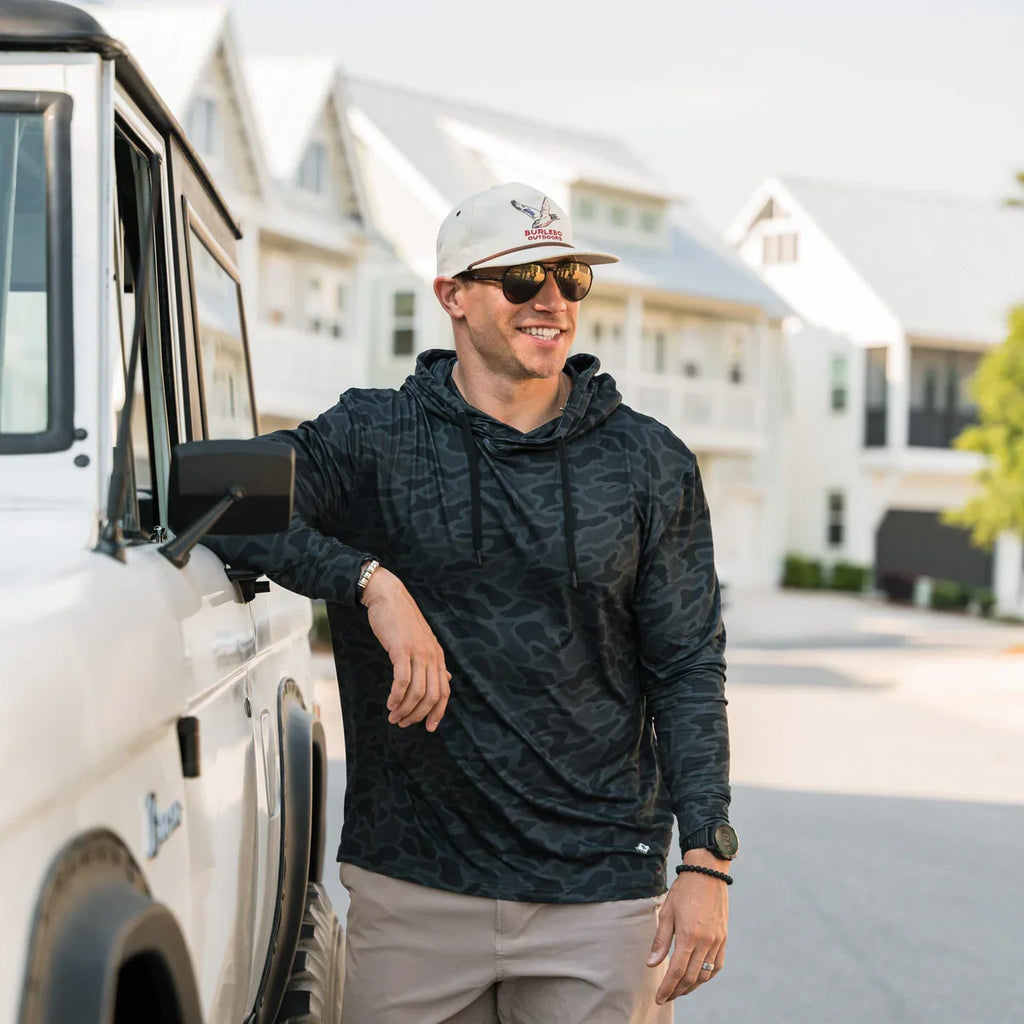 Burlebo Performance Hoodies - Black Camo