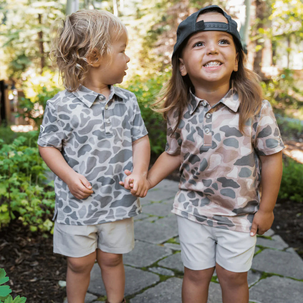 Burlebo Youth Performance Polo - Classic Deer Camo