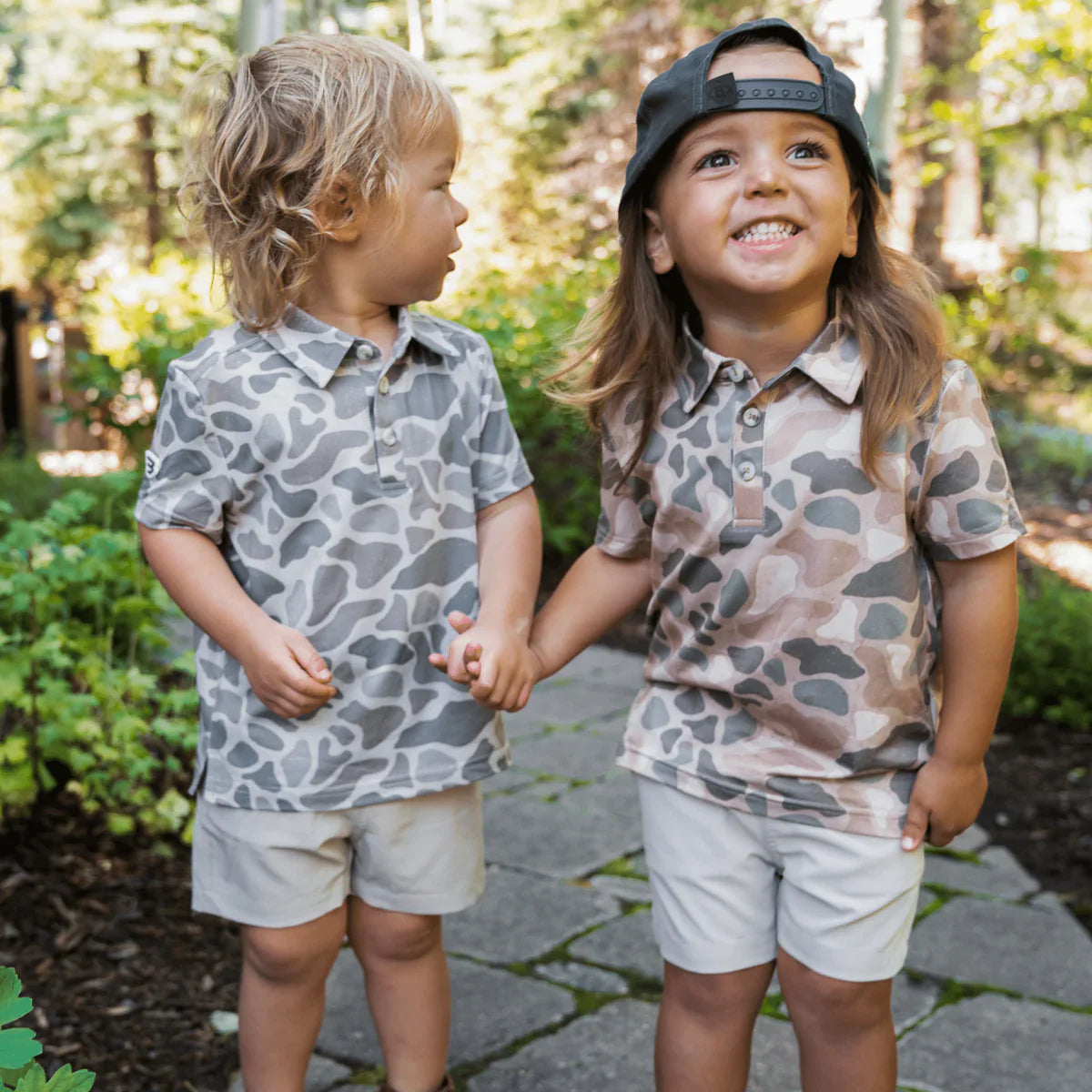Burlebo Youth Performance Polo - Classic Deer Camo
