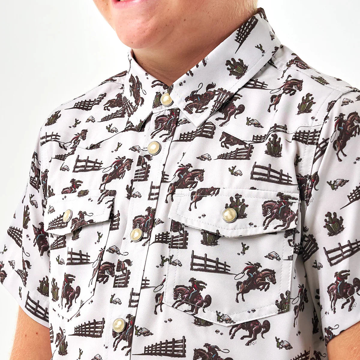 Burlebo Performance Western Shirt - Boys - pick color