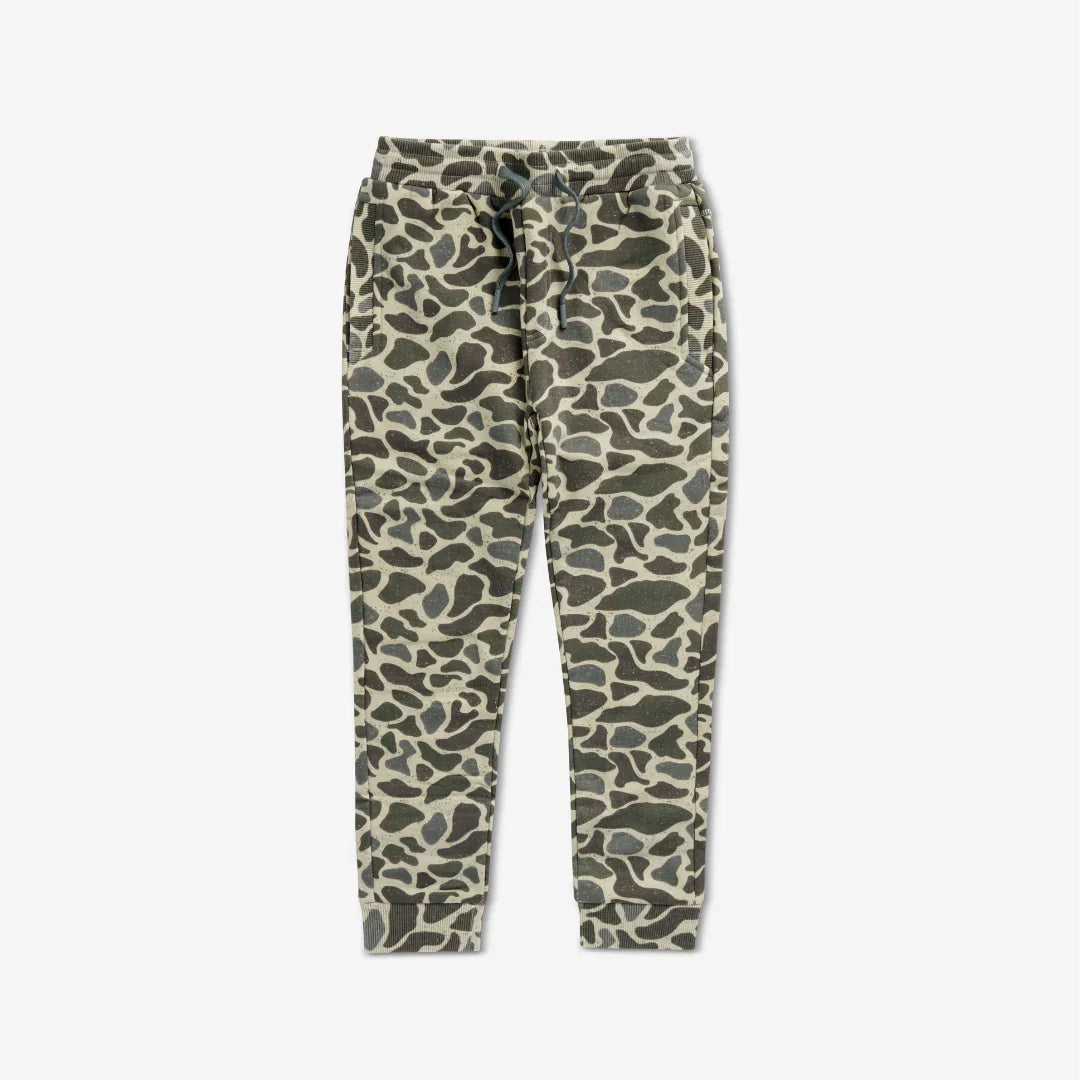 Burlebo Youth Fleece Jogger - Classic Deer Camo - Medium