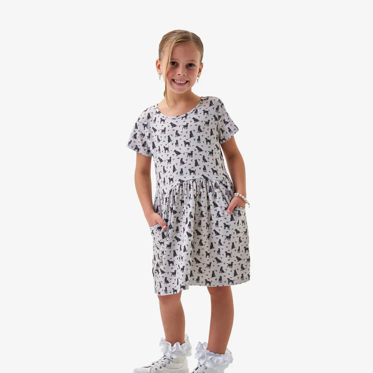 Burlebo Youth Moxie Dress - Ducks and Dogs