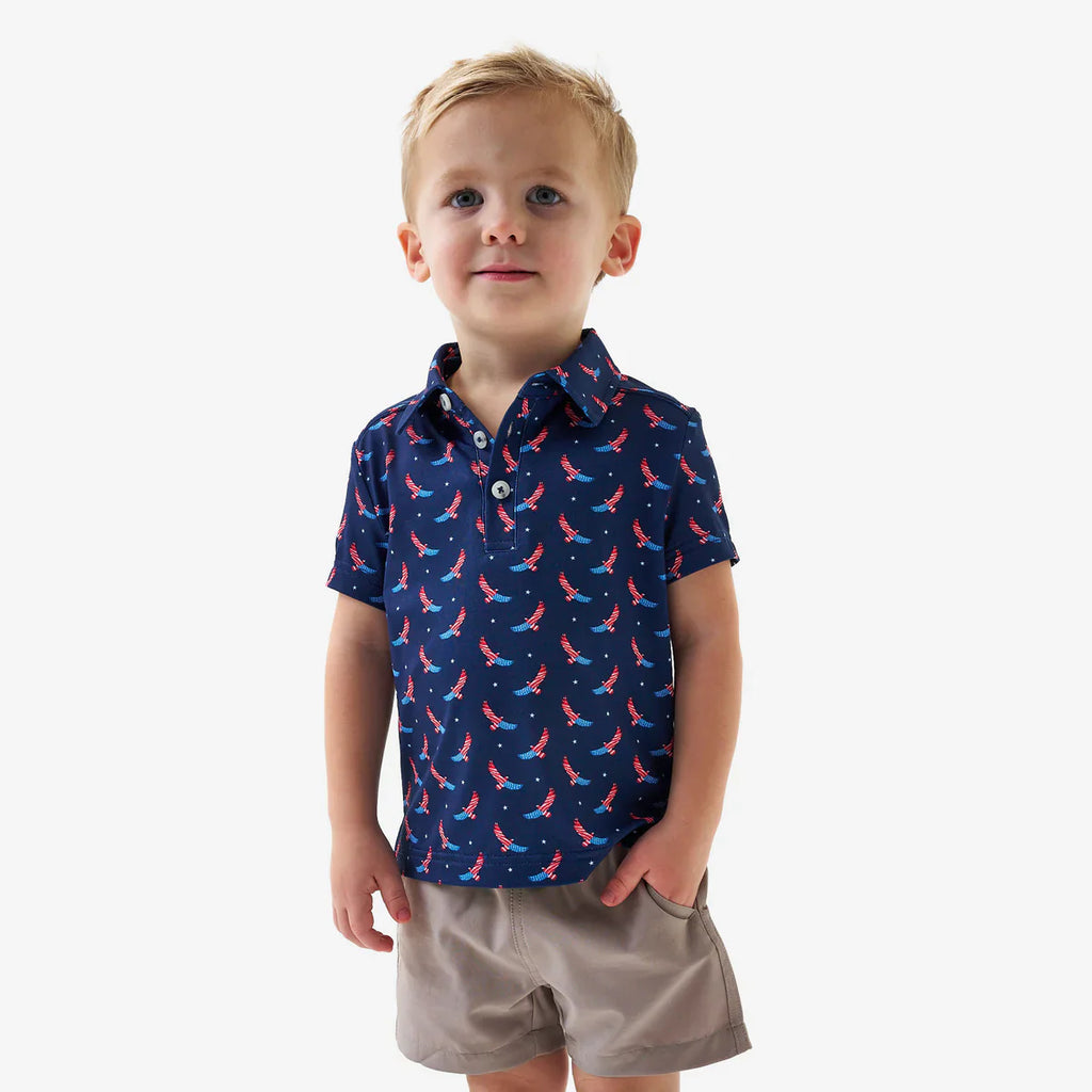 Burlebo Youth Performance Polo - USA Eagle
