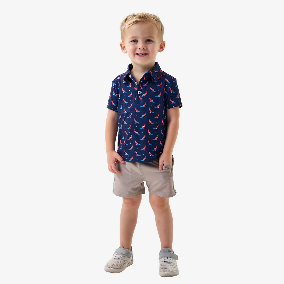 Burlebo Youth Performance Polo - USA Eagle