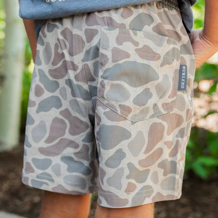 Burlebo Boys Athletic Shorts - Classic Deer Camo